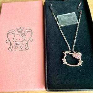 Sanrio Japan Hello Kitty Rhinestone Necklace